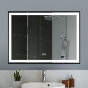 HE18-2A LED Light Rectangle Frame-less Fog Free Bathroom Mirror