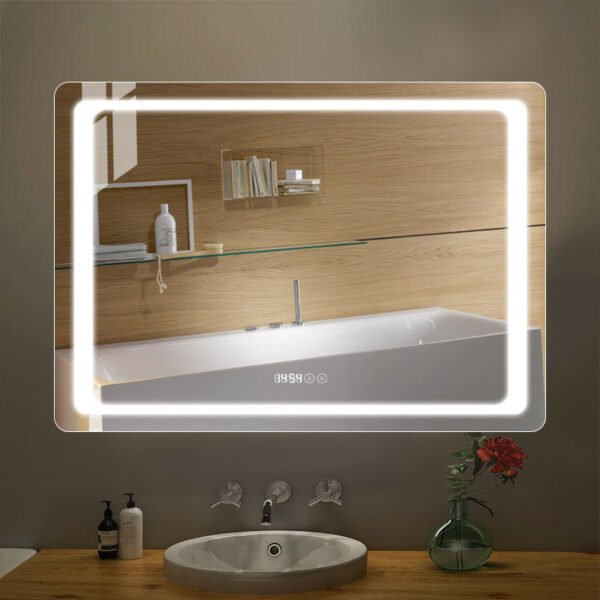 HE 18-3B Luxury Elegant Led Intelligent Dimming Backed Light Bathroom Mirror - Image 4