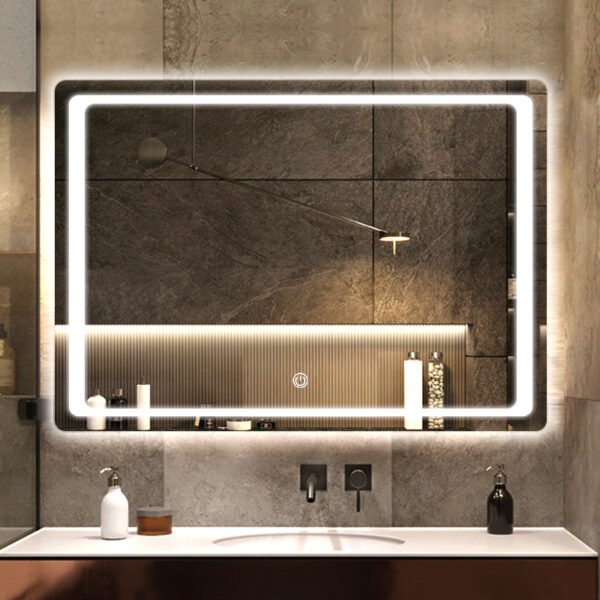 HE 18-3B Luxury Elegant Led Intelligent Dimming Backed Light Bathroom Mirror