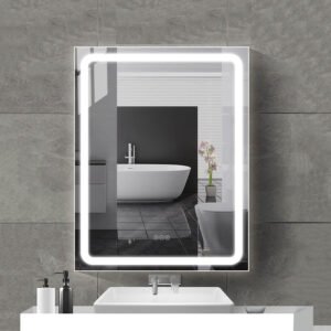 HE18-4A Rectangle Wall Mounted Led Front Light Intelligent Bathroom Mirror