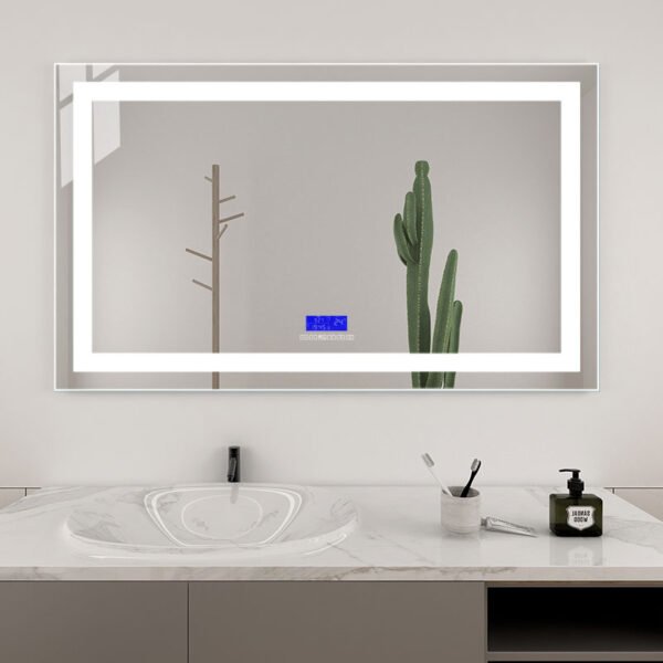 HE 18-5A Rectangle Led Front Light Fog Free Bathroom Mirror With Blue-Tooth Speaker - Image 3