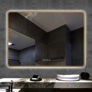HE 18-8B Modern Luxury Led Back Light Anti-Fog Smart Touch Bathroom Mirror