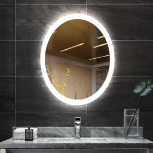 HE18-27A Rectangle Wall Mounted Defogger Shatterproof Intelligent Led Touch Mirror