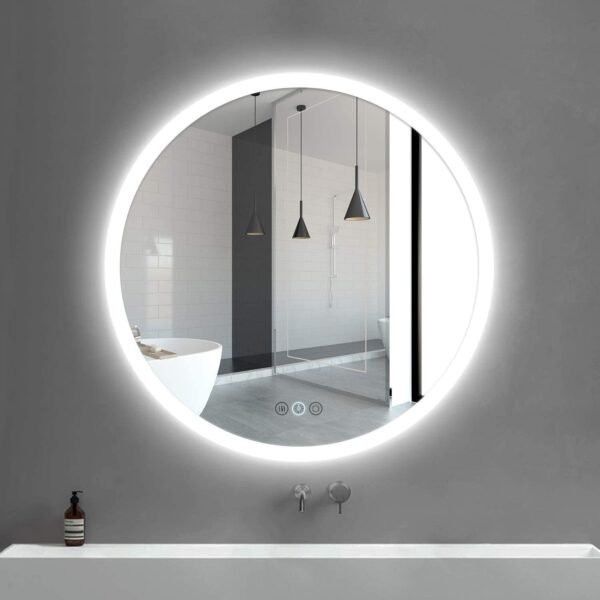HE18-22A Round Led Mirror Frameless Bathroom Backlit Mirror